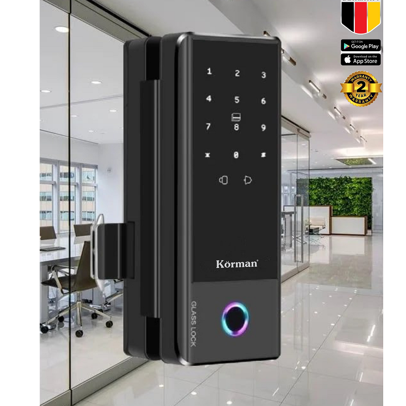 Khóa vân tay cửa kính Korman GL505-2